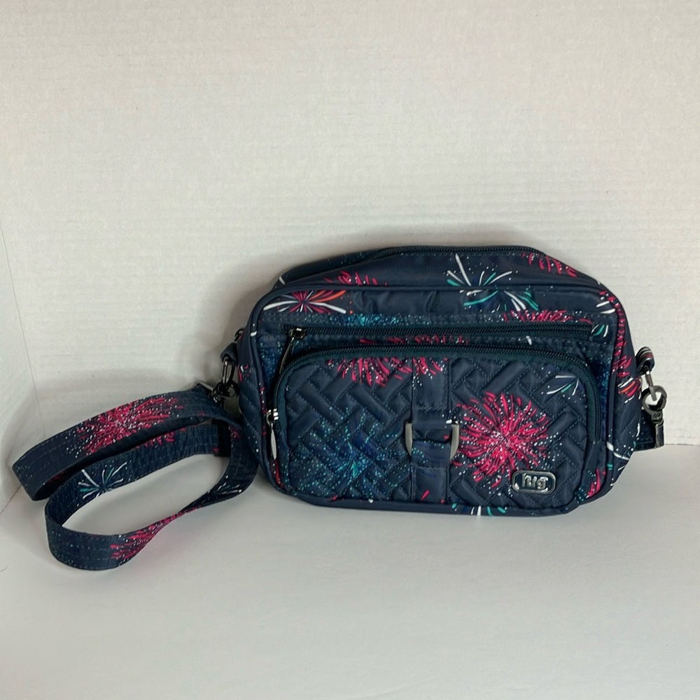 Lug Carousel Fireworks Navy Crossbody - EUC